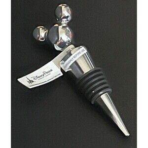 Disney Parks Wine Bottle Stopper Mickey Mouse Ears Stainless Steel NWT Disneyana